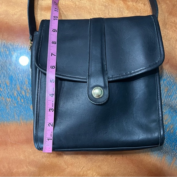 Vintage 90s Coach Legacy Scout Leather Bag black gold shoulder crossbody - Picture 8 of 16